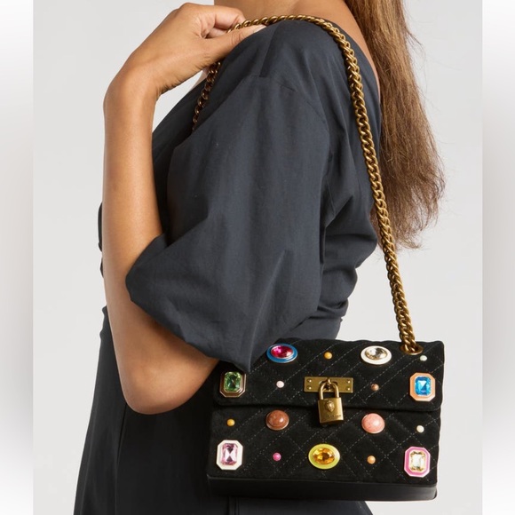 Kurt Geiger Handbags - NWT Kurt Geiger Mini Brixton Gems Leather/Suede Bag